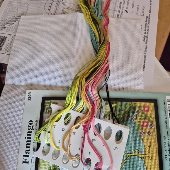 Flamingo Counted Cross Stitch Kit - Picture 2 of 5